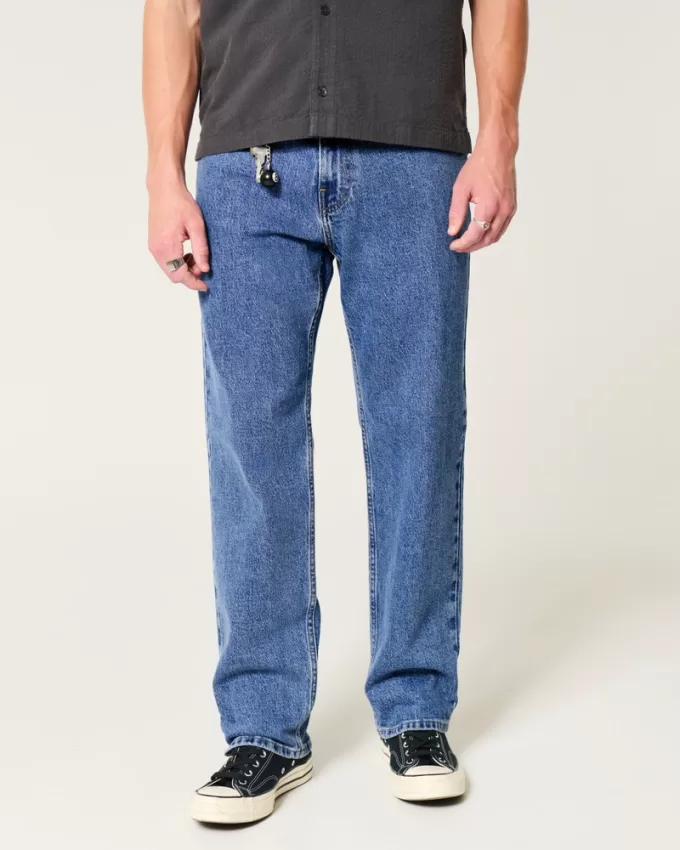Medium Wash Loose Jeans,Medium Wash Loose Jeans Medium Wash Loose Jeans,Medium Wash Loose Jeans