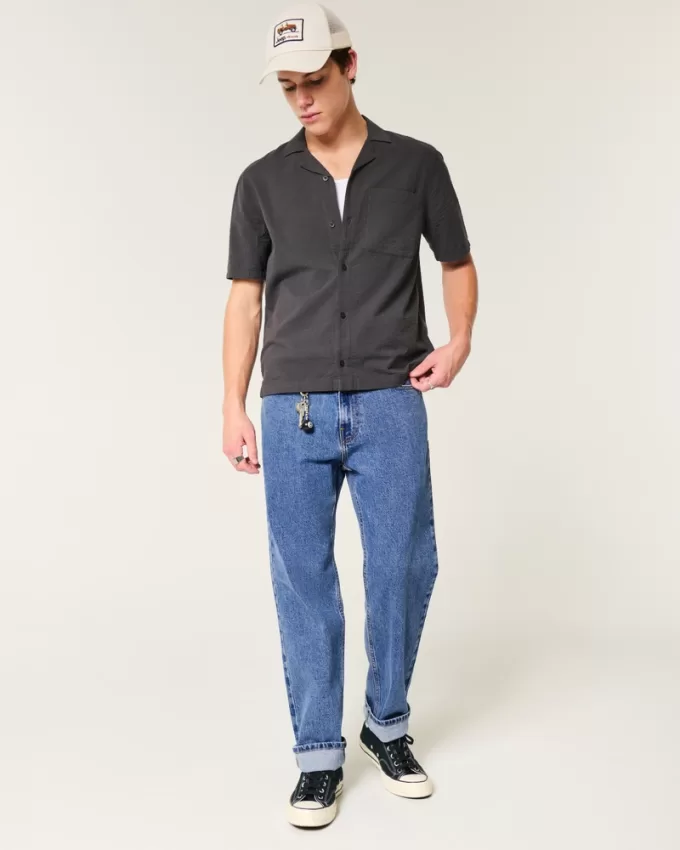 Medium Wash Loose Jeans,Medium Wash Loose Jeans Medium Wash Loose Jeans,Medium Wash Loose Jeans