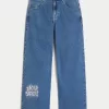 Medium Wash NYC Graphic Super Baggy Jeans,Medium Wash NYC Graphic Super Baggy Jeans Medium Wash NYC Graphic Super Baggy Jeans,Medium Wash NYC Graphic Super Baggy Jeans
