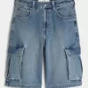 Medium Wash Super Baggy Denim Cargo Shorts,Medium Wash Super Baggy Denim Cargo Shorts Medium Wash Super Baggy Denim Cargo Shorts,Medium Wash Super Baggy Denim Cargo Shorts
