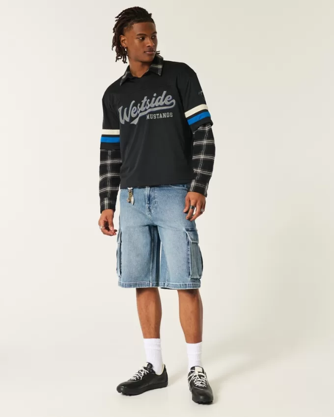 Medium Wash Super Baggy Denim Cargo Shorts,Medium Wash Super Baggy Denim Cargo Shorts Medium Wash Super Baggy Denim Cargo Shorts,Medium Wash Super Baggy Denim Cargo Shorts