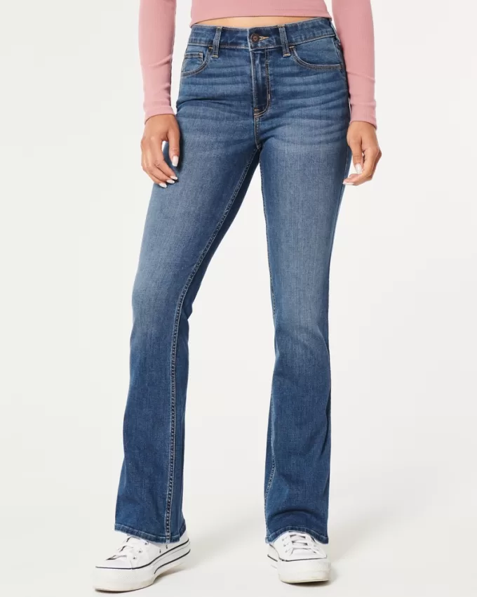 Mid-Rise Medium Wash Boot Jeans,Mid-Rise Medium Wash Boot Jeans Mid-Rise Medium Wash Boot Jeans,Mid-Rise Medium Wash Boot Jeans