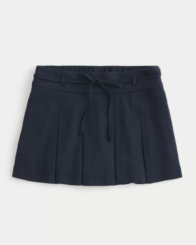 Mid-Rise Pleated Mini Skort,Mid-Rise Pleated Mini Skort Mid-Rise Pleated Mini Skort,Mid-Rise Pleated Mini Skort