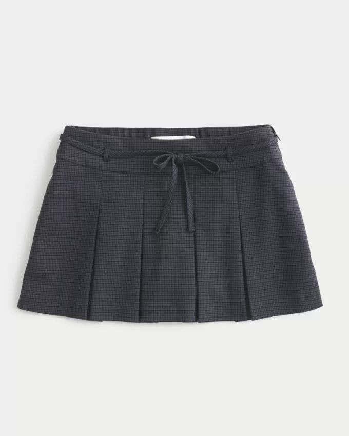 Mid-Rise Pleated Mini Skort,Mid-Rise Pleated Mini Skort Mid-Rise Pleated Mini Skort,Mid-Rise Pleated Mini Skort