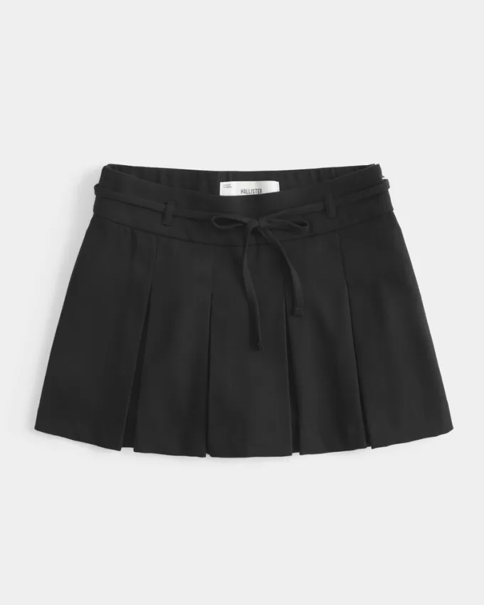 Mid-Rise Pleated Mini Skort,Mid-Rise Pleated Mini Skort Mid-Rise Pleated Mini Skort,Mid-Rise Pleated Mini Skort