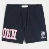 Mid-Thigh Fleece UConn Huskies Graphic Shorts,Mid-Thigh Fleece UConn Huskies Graphic Shorts