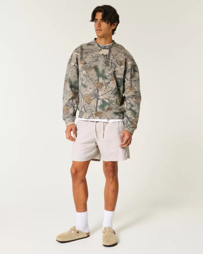 Mid-Thigh Linen-Blend Pull-On Shorts,Mid-Thigh Linen-Blend Pull-On Shorts Mid-Thigh Linen-Blend Pull-On Shorts,Mid-Thigh Linen-Blend Pull-On Shorts