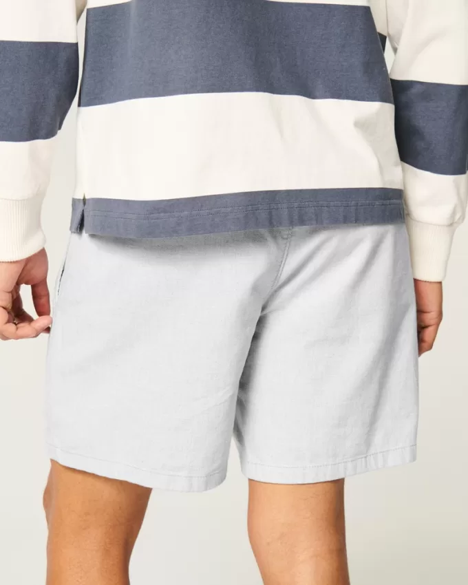 Mid-Thigh Linen-Blend Pull-On Shorts,Mid-Thigh Linen-Blend Pull-On Shorts Mid-Thigh Linen-Blend Pull-On Shorts,Mid-Thigh Linen-Blend Pull-On Shorts