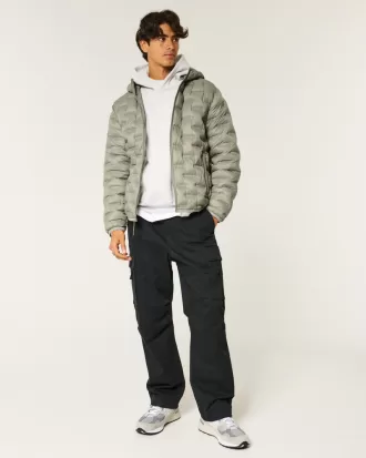 Mid-Weight Hooded Puffer Jacket,Mid-Weight Hooded Puffer Jacket