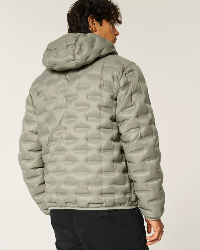 Mid-Weight Hooded Puffer Jacket,Mid-Weight Hooded Puffer Jacket Mid-Weight Hooded Puffer Jacket,Mid-Weight Hooded Puffer Jacket
