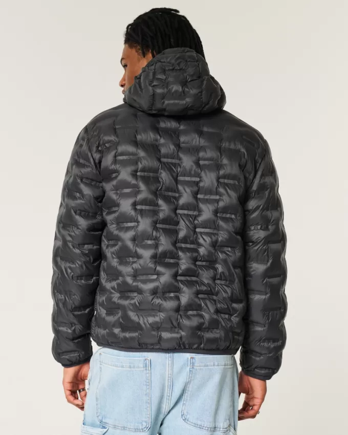 Mid-Weight Hooded Puffer Jacket,Mid-Weight Hooded Puffer Jacket