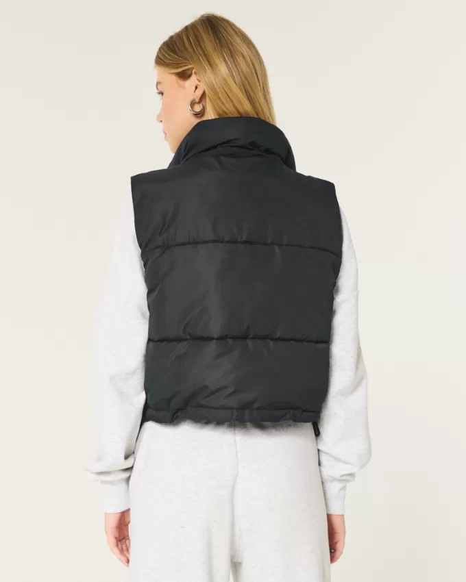 Mini Zip-Up Puffer Vest,Mini Zip-Up Puffer Vest