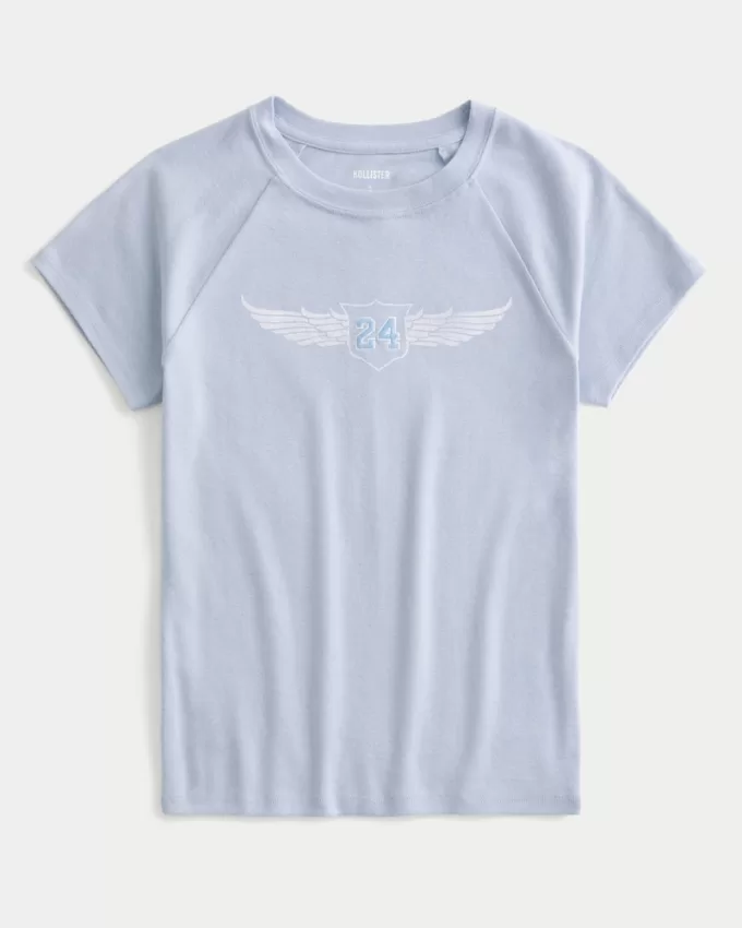 Number Graphic Baby Tee,Number Graphic Baby Tee Number Graphic Baby Tee,Number Graphic Baby Tee