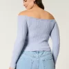 Off-the-Shoulder Cable-Knit Sweater,Off-the-Shoulder Cable-Knit Sweater