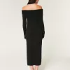 Off-the-Shoulder Midi Sweater Dress,Off-the-Shoulder Midi Sweater Dress Off-the-Shoulder Midi Sweater Dress,Off-the-Shoulder Midi Sweater Dress