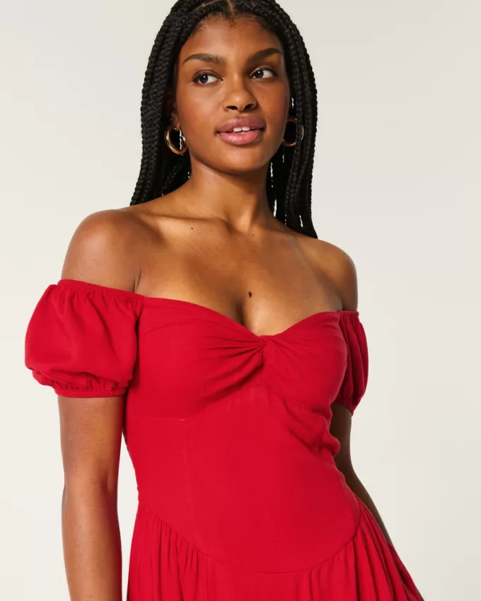 On/Off-the-Shoulder Drop-Waist Dress,On/Off-the-Shoulder Drop-Waist Dress On/Off-the-Shoulder Drop-Waist Dress,On/Off-the-Shoulder Drop-Waist Dress