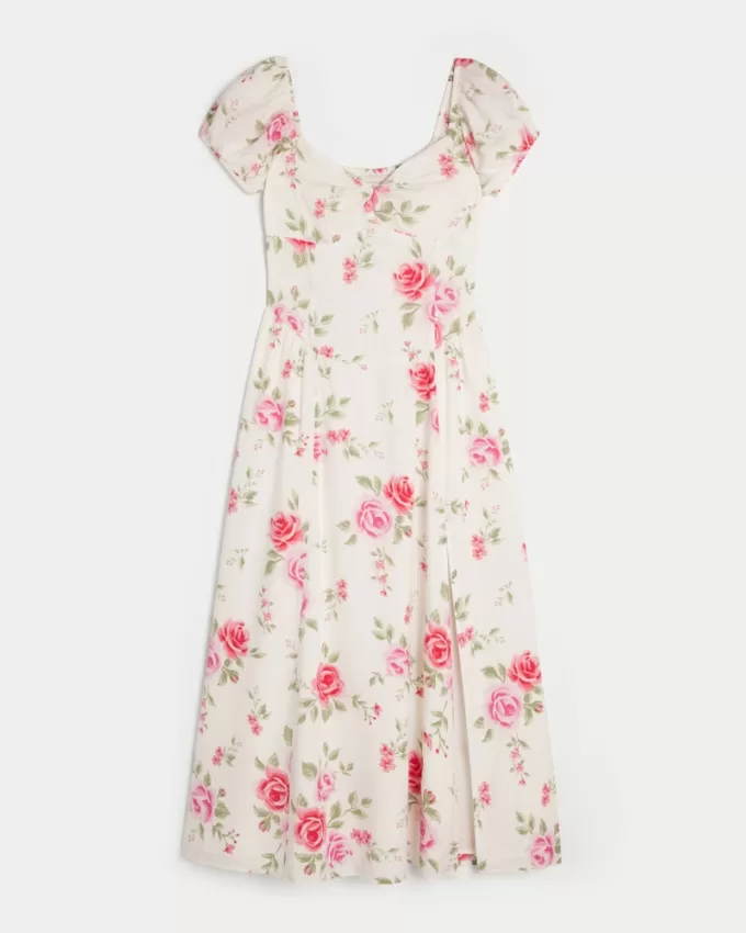 On/Off-the-Shoulder Drop-Waist Dress,On/Off-the-Shoulder Drop-Waist Dress