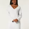 On/Off the shoulder Jersey Sweater Dress,On/Off the shoulder Jersey Sweater Dress