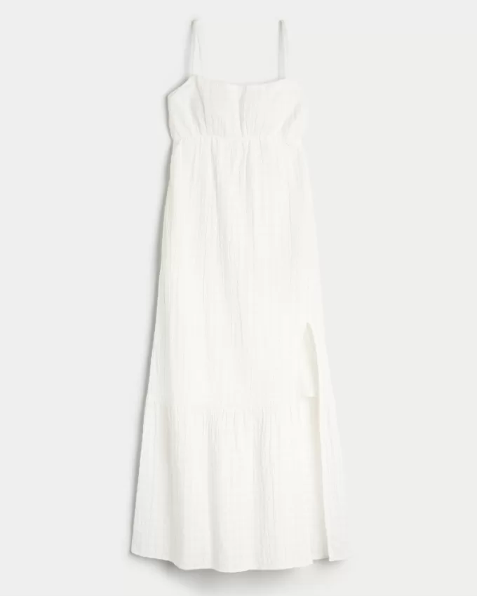 Open-Back Babydoll Maxi Dress,Open-Back Babydoll Maxi Dress