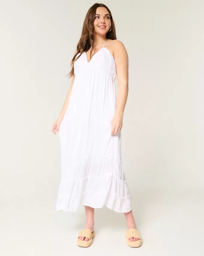 Open Back Halter Maxi Dress,Open Back Halter Maxi Dress