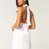 Open Back Linen-Blend Halter Dress,Open Back Linen-Blend Halter Dress Open Back Linen-Blend Halter Dress,Open Back Linen-Blend Halter Dress