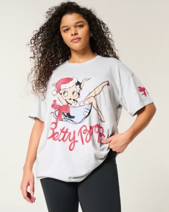 Oversized Betty Boop Graphic Tee,Oversized Betty Boop Graphic Tee Oversized Betty Boop Graphic Tee,Oversized Betty Boop Graphic Tee