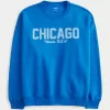 Oversized Chicago Graphic Crew Sweatshirt,Oversized Chicago Graphic Crew Sweatshirt Oversized Chicago Graphic Crew Sweatshirt,Oversized Chicago Graphic Crew Sweatshirt