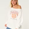 Oversized Clemson University Off-the-Shoulder Sweatshirt,Oversized Clemson University Off-the-Shoulder Sweatshirt Oversized Clemson University Off-the-Shoulder Sweatshirt,Oversized Clemson University Off-the-Shoulder Sweatshirt