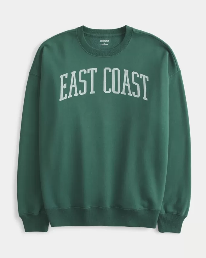 Oversized East Coast Graphic Crew Sweatshirt,Oversized East Coast Graphic Crew Sweatshirt Oversized East Coast Graphic Crew Sweatshirt,Oversized East Coast Graphic Crew Sweatshirt