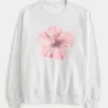 Oversized Flower Graphic Crew Sweatshirt,Oversized Flower Graphic Crew Sweatshirt Oversized Flower Graphic Crew Sweatshirt,Oversized Flower Graphic Crew Sweatshirt