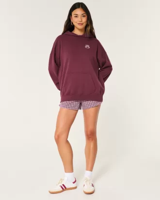 Oversized Football Graphic Hoodie,Oversized Football Graphic Hoodie