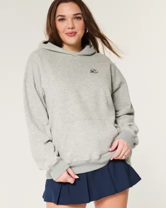 Oversized Football Graphic Hoodie,Oversized Football Graphic Hoodie