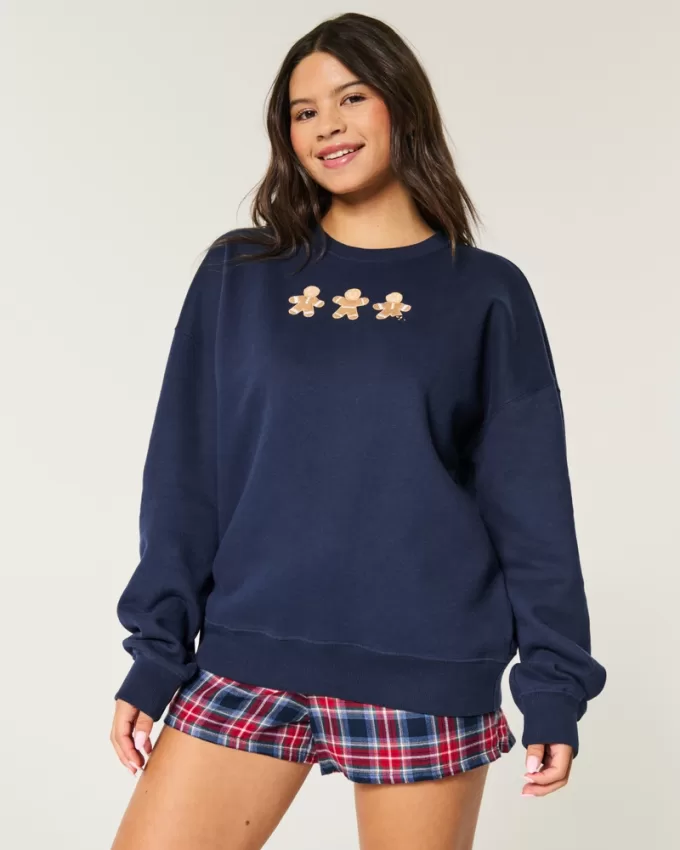Oversized Gingerbread Cookies Graphic Crew Sweatshirt,Oversized Gingerbread Cookies Graphic Crew Sweatshirt Oversized Gingerbread Cookies Graphic Crew Sweatshirt,Oversized Gingerbread Cookies Graphic Crew Sweatshirt