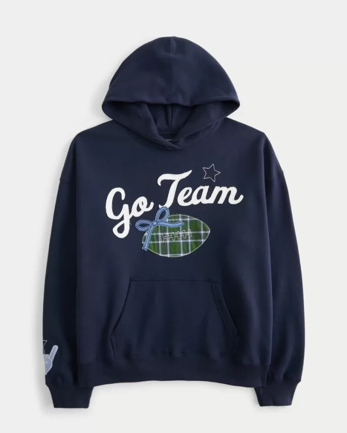 Oversized Go Team Graphic Hoodie,Oversized Go Team Graphic Hoodie Oversized Go Team Graphic Hoodie,Oversized Go Team Graphic Hoodie