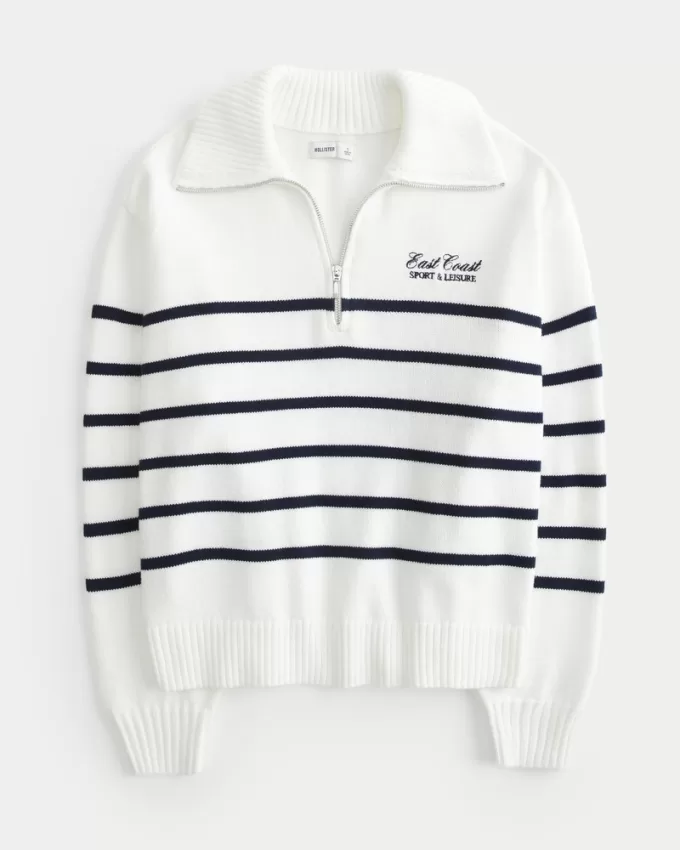 Oversized Half-Zip Graphic Sweater,Oversized Half-Zip Graphic Sweater Oversized Half-Zip Graphic Sweater,Oversized Half-Zip Graphic Sweater