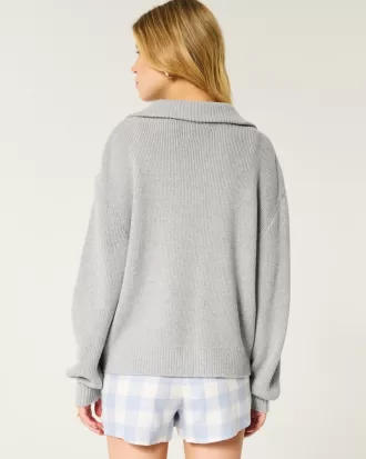 Oversized Half-Zip Sweater,Oversized Half-Zip Sweater Oversized Half-Zip Sweater,Oversized Half-Zip Sweater