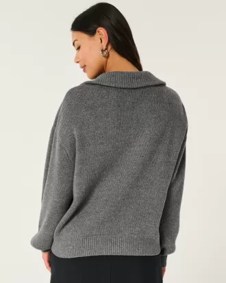 Oversized Half-Zip Sweater,Oversized Half-Zip Sweater Oversized Half-Zip Sweater,Oversized Half-Zip Sweater