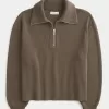 Oversized Half-Zip Sweater,Oversized Half-Zip Sweater Oversized Half-Zip Sweater,Oversized Half-Zip Sweater
