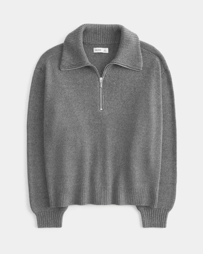 Oversized Half-Zip Sweater,Oversized Half-Zip Sweater Oversized Half-Zip Sweater,Oversized Half-Zip Sweater