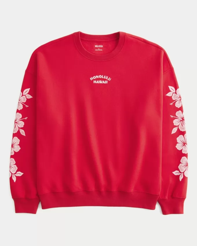 Oversized Honolulu Hawaii Graphic Crew Sweatshirt,Oversized Honolulu Hawaii Graphic Crew Sweatshirt Oversized Honolulu Hawaii Graphic Crew Sweatshirt,Oversized Honolulu Hawaii Graphic Crew Sweatshirt