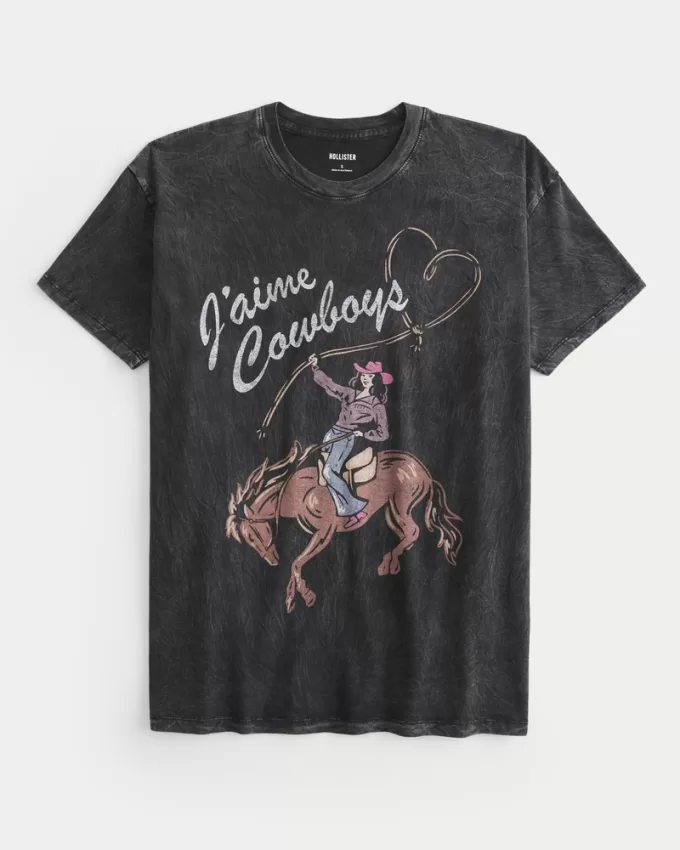 Oversized J’aime Cowboys Graphic Tee,Oversized J’aime Cowboys Graphic Tee Oversized J’aime Cowboys Graphic Tee,Oversized J’aime Cowboys Graphic Tee