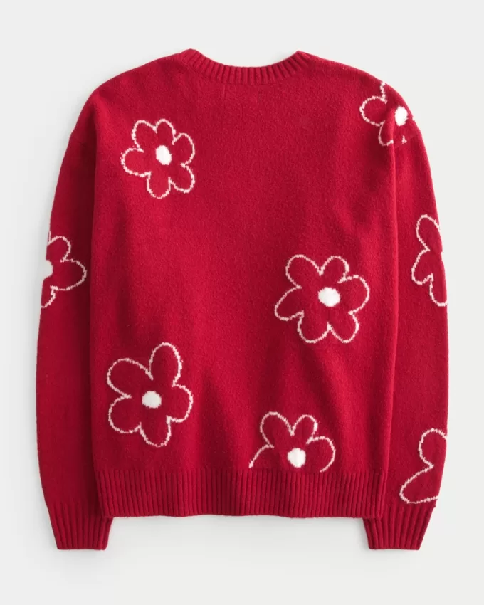 Oversized Lunar New Year Graphic Crew Sweater,Oversized Lunar New Year Graphic Crew Sweater Oversized Lunar New Year Graphic Crew Sweater,Oversized Lunar New Year Graphic Crew Sweater