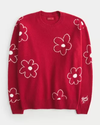 Oversized Lunar New Year Graphic Crew Sweater,Oversized Lunar New Year Graphic Crew Sweater Oversized Lunar New Year Graphic Crew Sweater,Oversized Lunar New Year Graphic Crew Sweater