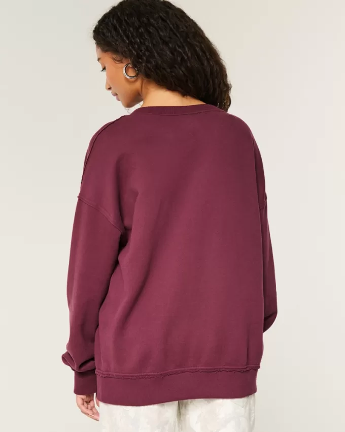 Oversized New York Graphic Notch-Neck Sweatshirt,Oversized New York Graphic Notch-Neck Sweatshirt Oversized New York Graphic Notch-Neck Sweatshirt,Oversized New York Graphic Notch-Neck Sweatshirt