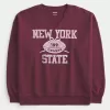 Oversized New York Graphic Notch-Neck Sweatshirt,Oversized New York Graphic Notch-Neck Sweatshirt Oversized New York Graphic Notch-Neck Sweatshirt,Oversized New York Graphic Notch-Neck Sweatshirt