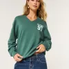 Oversized Notch-Neck Go Team Graphic Sweatshirt,Oversized Notch-Neck Go Team Graphic Sweatshirt Oversized Notch-Neck Go Team Graphic Sweatshirt,Oversized Notch-Neck Go Team Graphic Sweatshirt