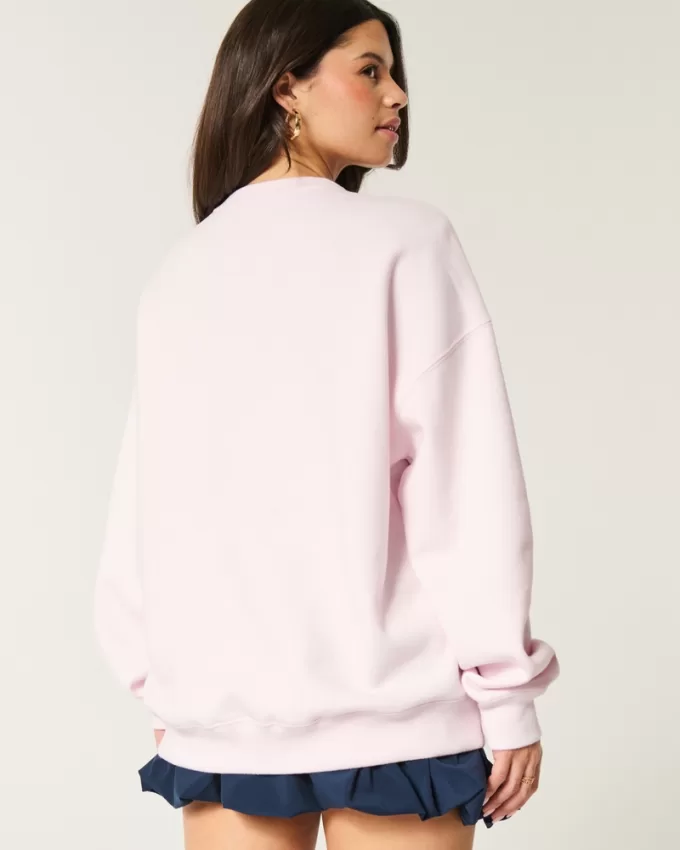 Oversized Number Graphic Crew Sweatshirt,Oversized Number Graphic Crew Sweatshirt Oversized Number Graphic Crew Sweatshirt,Oversized Number Graphic Crew Sweatshirt