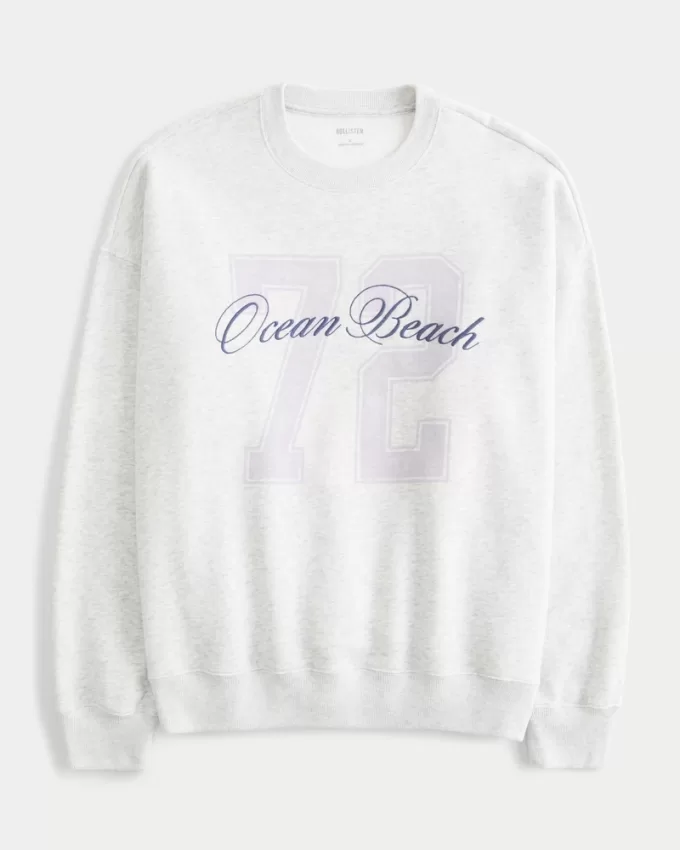 Oversized Ocean Beach Graphic Crew Sweatshirt,Oversized Ocean Beach Graphic Crew Sweatshirt Oversized Ocean Beach Graphic Crew Sweatshirt,Oversized Ocean Beach Graphic Crew Sweatshirt