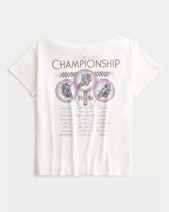 Oversized Off-the-Shoulder Motorcycle Racing Graphic Tee,Oversized Off-the-Shoulder Motorcycle Racing Graphic Tee Oversized Off-the-Shoulder Motorcycle Racing Graphic Tee,Oversized Off-the-Shoulder Motorcycle Racing Graphic Tee