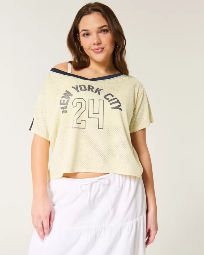 Oversized Off-the-Shoulder New York City Graphic Jersey,Oversized Off-the-Shoulder New York City Graphic Jersey Oversized Off-the-Shoulder New York City Graphic Jersey,Oversized Off-the-Shoulder New York City Graphic Jersey